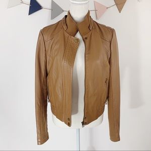 Forever 21 Faux Leather Bomber Jacket Women’s Med